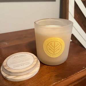 Wood Wick White Pumpkin Candle